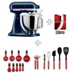 KitchenAid azul tinta mate 4,8 l - Artisan Elegance 5KSM175PS + LIBRO + REGALO UTENSILIOS COCINA