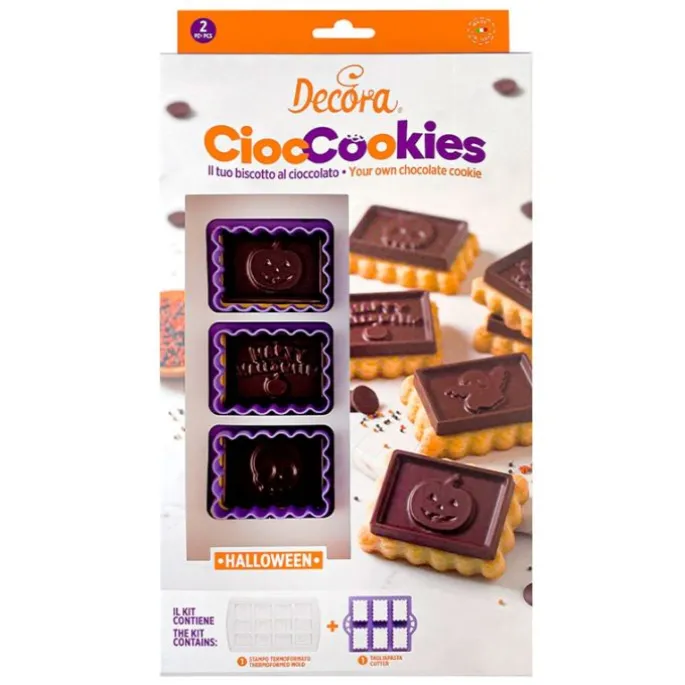 Kit galletas con chocolate Halloween - Decora