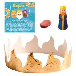 Kit para Roscón de Reyes: corona, haba, rey y tarjeta - Dekora
