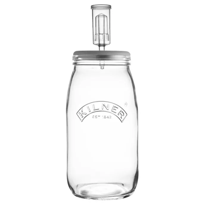 Kit tarro de fermentación con tapa de silicona 3 litros - Cristal - Kilner