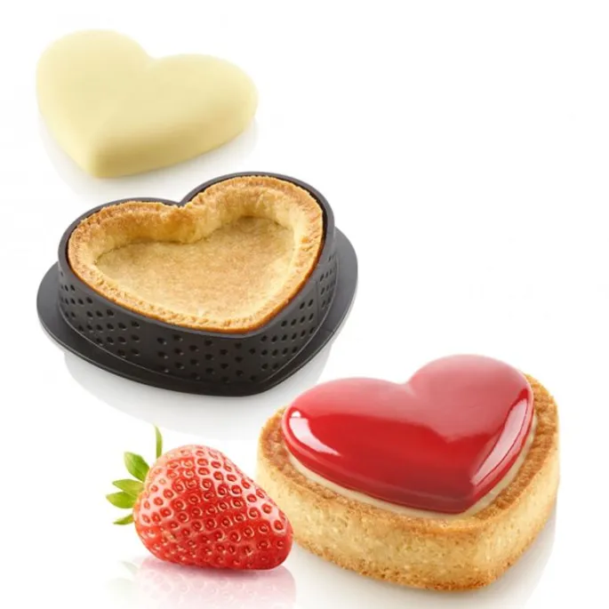 Kit Tarte Ring Amore 8 cavidades - Silikomart Professional