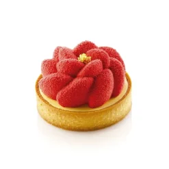 Kit Tarte Ring Fleur 80 mm 6 cavidades - Silikomart Professional