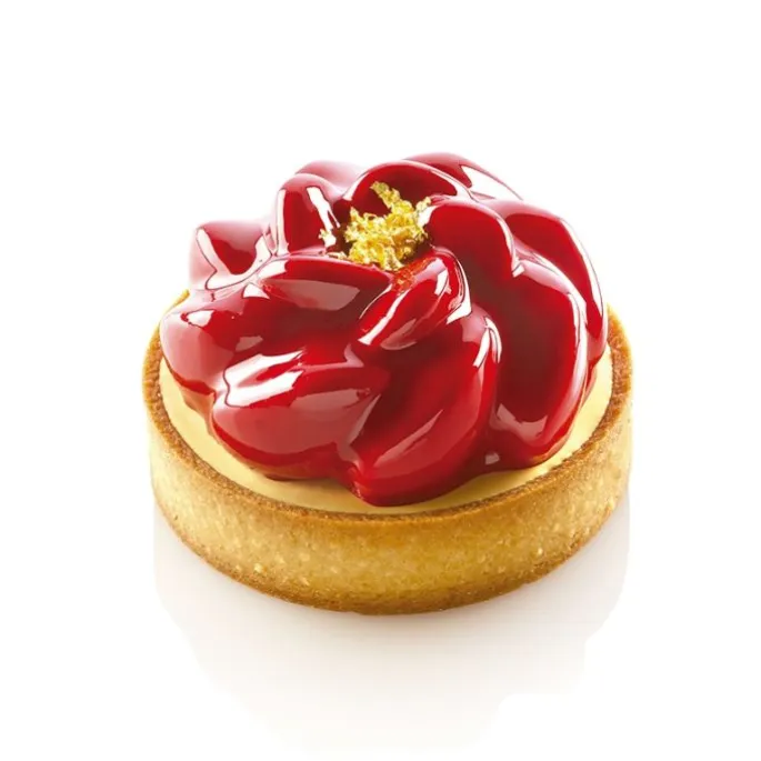 Kit Tarte Ring Fleur 80 mm 6 cavidades - Silikomart Professional