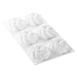 Kit Tarte Ring Fleur 80 mm 6 cavidades - Silikomart Professional