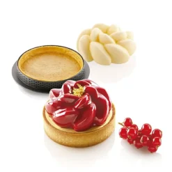 Kit Tarte Ring Fleur 80 mm 6 cavidades - Silikomart Professional