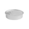 Lata de conserva plateada ovalada con tapa 11 cm - Metal - 100% Chef