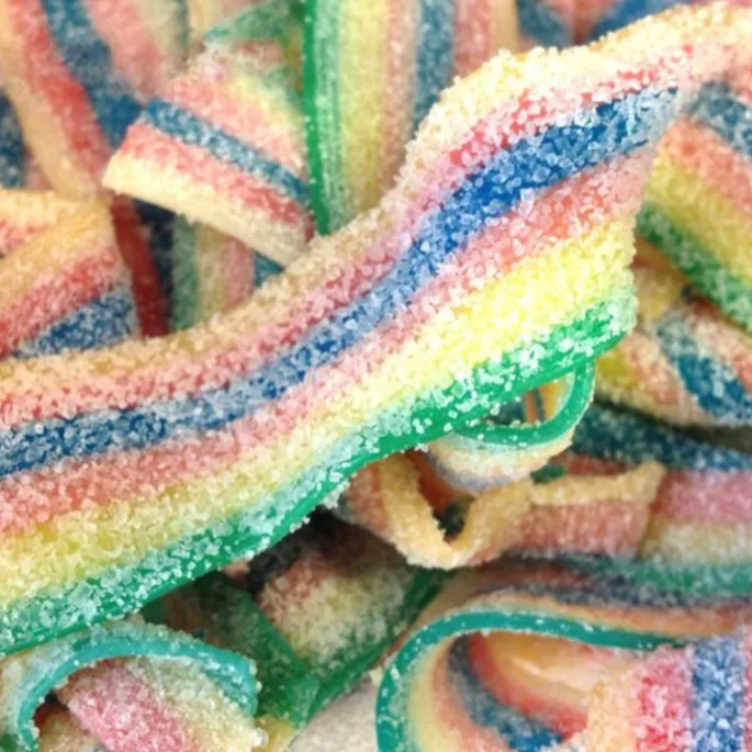 Lenguas arcoíris de sabores con azúcar pica (200 uds) - Fini