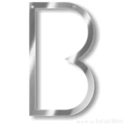Letra "B" acrílica espejo plateado - Meri Meri