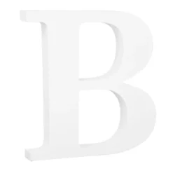 Letra de madera blanca "B" 25 cm