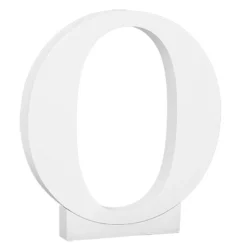 Letra de madera blanca "O" 27 cm