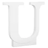 Letra de madera blanca "U" 27 cm