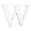 Letra de madera blanca "W" 25 cm