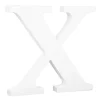 Letra de madera blanca "X" 25 cm