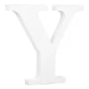 Letra de madera blanca "Y" 25 cm