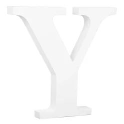 Letra de madera blanca "Y" 25 cm