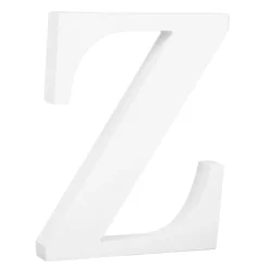 Letra de madera blanca "Z" 25 cm