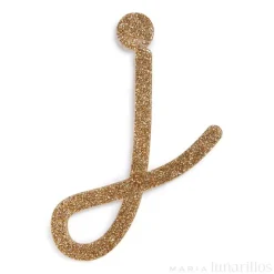 Letra "j" acrílica dorada brillante - Meri Meri