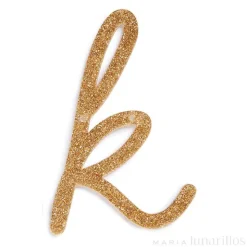 Letra "k" acrílica dorada brillante - Meri Meri
