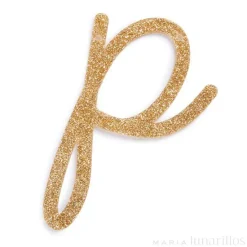 Letra "p" acrílica dorada brillante - Meri Meri