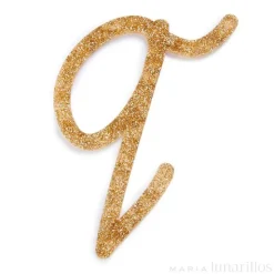 Letra "q" acrílica dorada brillante - Meri Meri