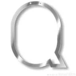 Letra "Q" acrílica espejo plateado - Meri Meri