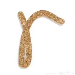 Letra "r" acrílica dorada brillante - Meri Meri