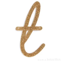 Letra "t" acrílica dorada brillante - Meri Meri