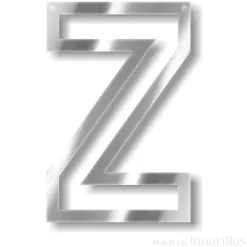 Letra "Z" acrílica espejo plateado - Meri Meri