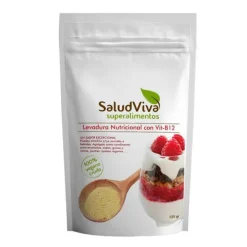 Levadura nutricional con vitamina B-12 125 gr - Sin gluten - SaludViva