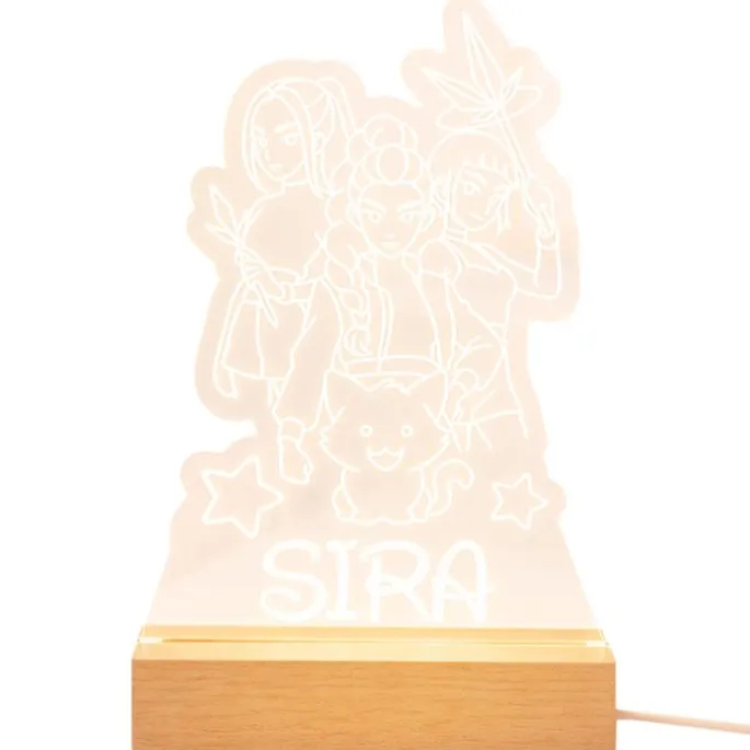 Lámpara personalizada K-Pop nombre - Metacrilato y madera