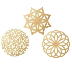 Mandalas dorados comestibles Golden Touch (12) - Sin gluten - Modecor