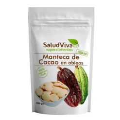 Manteca de cacao en gotas ecológica 250 gr - Sin gluten - SaludViva