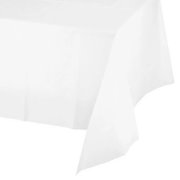 Mantel fino de plástico blanco 1,37 x 2,74 m - Amscan