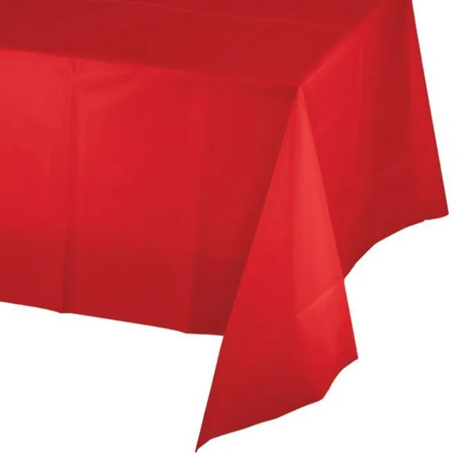 Mantel fino de plástico rojo 1,37 x 2,74 m - Amscan