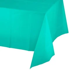 Mantel fino de plástico verde menta 1,37 x 2,74 m - Creative Converting