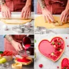 Marco de repostería corazón perforado 9,5 cm - Decora