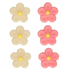 Margaritas de mazapán blancas y rosas (12) - Sin gluten - Funcakes