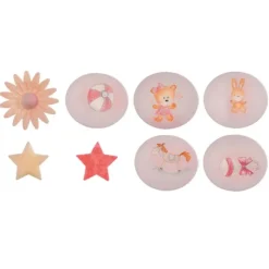 Margaritas, estrellas y decoraciones infantiles de oblea rosas (18) - Sin gluten - Dekora