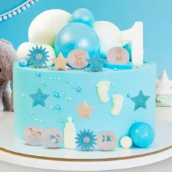 Margaritas, estrellas y decoraciones infantiles de oblea azules (18) - Sin gluten - Dekora