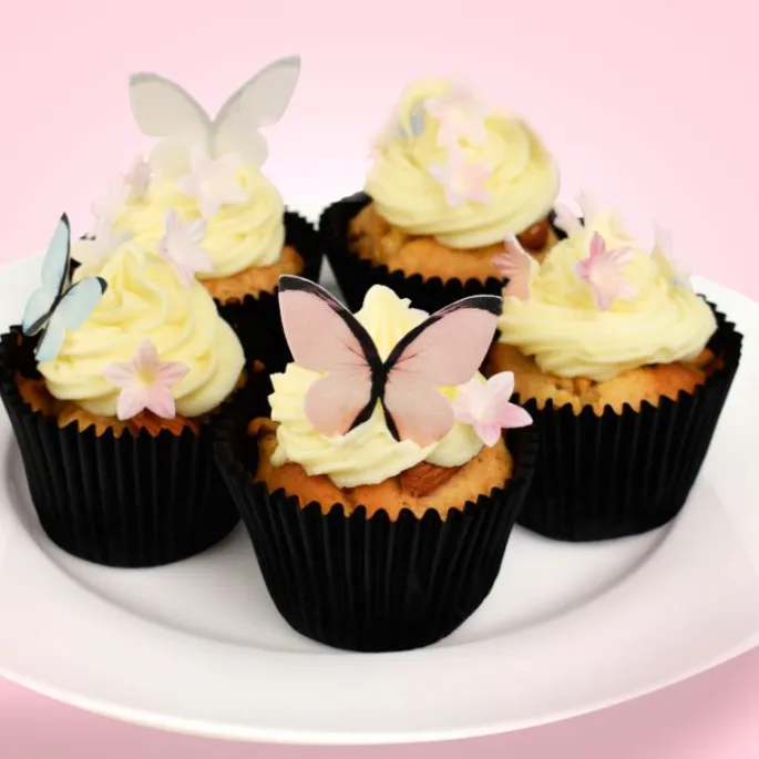 Mariposas y flores de oblea (39) - Sin gluten - Dekora