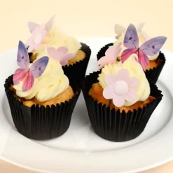 Mariposas y flores de oblea (9) - Sin gluten - Dekora