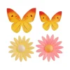Mariposas y flores margaritas de oblea (8) - Sin gluten - Dekora