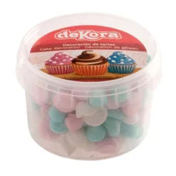 Merenguitos de azúcar blancos, rosas y azules 90 gr - Sin gluten - Dekora