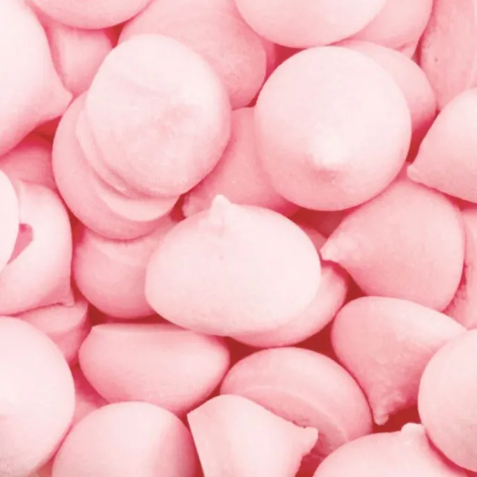 Merenguitos de azúcar rosas con sabor a frambuesa 90 gr - Sin gluten - Dekora