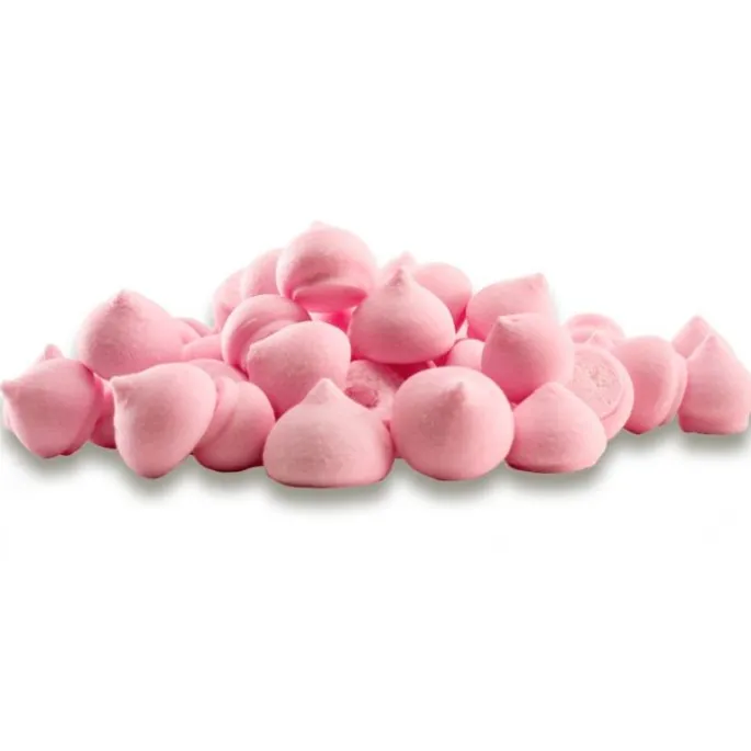 Merenguitos de azúcar rosas con sabor a frambuesa 90 gr - Sin gluten - Dekora