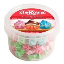 Merenguitos flores de azúcar de colores 80 gr - Sin gluten - Dekora