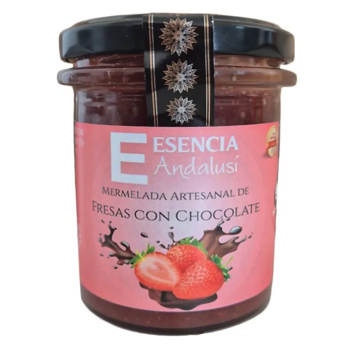 Mermelada de fresas con chocolate 100% natural 240 g - Esencia Andalusí