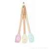 Mini espátulas silicona madera 21 cm (3) - Kitchen Craft