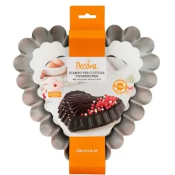 Molde antiadherente corazón ondulado 24 cm - Decora