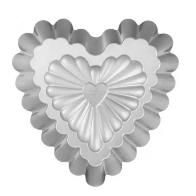 Molde antiadherente corazón ondulado 24 cm - Decora